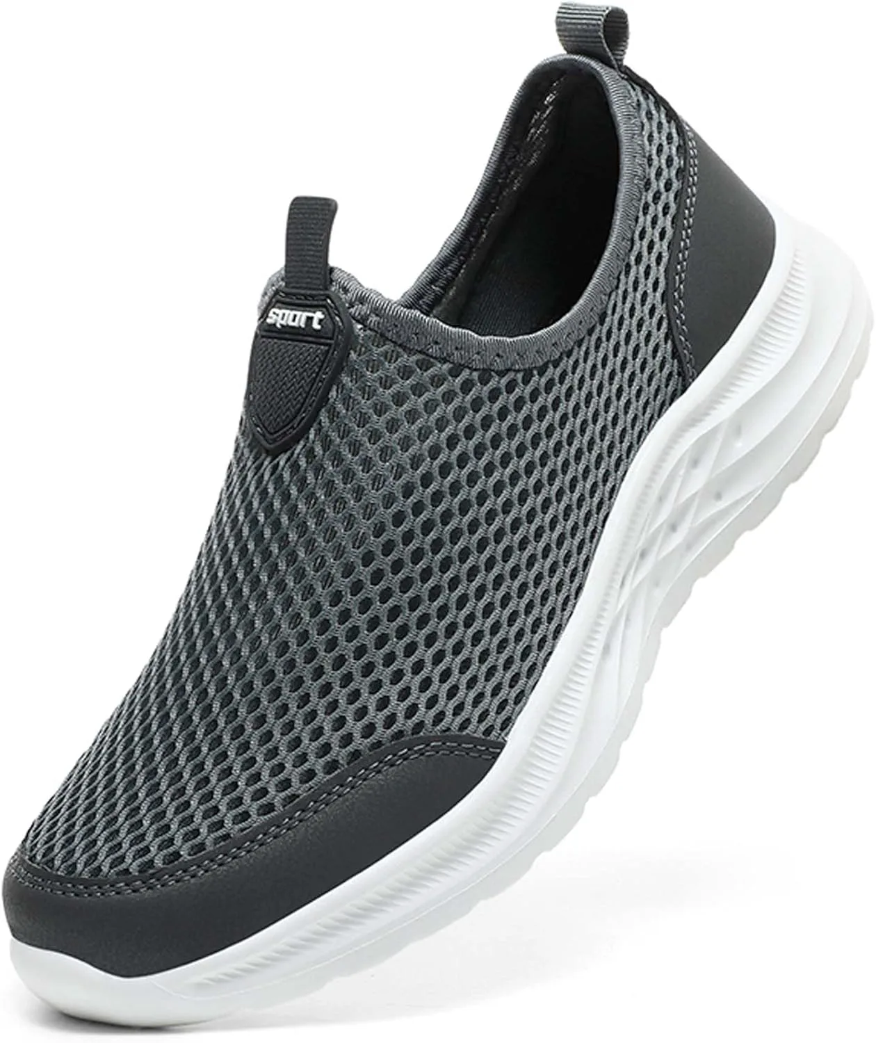 

Легкие мужские кроссовки, дышащие кроссовки из сетки, босоножки для мужчин, прогулочные туфли для мужчин, кроссовки для дома и улицы Vtiao, серый