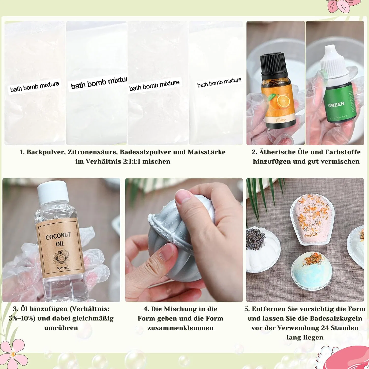 Набор для изготовления бомбочек для ванны JUYRLE DIY Juyrle — фото 4