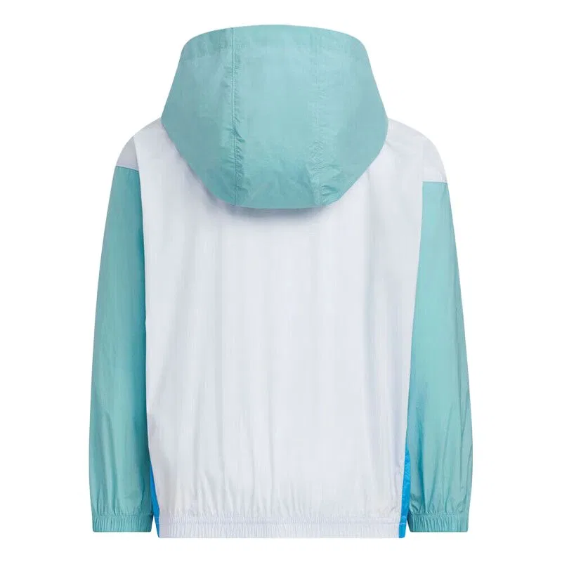 Детская куртка с капюшоном тонкая Adidas, Light Mint Green — фото 3