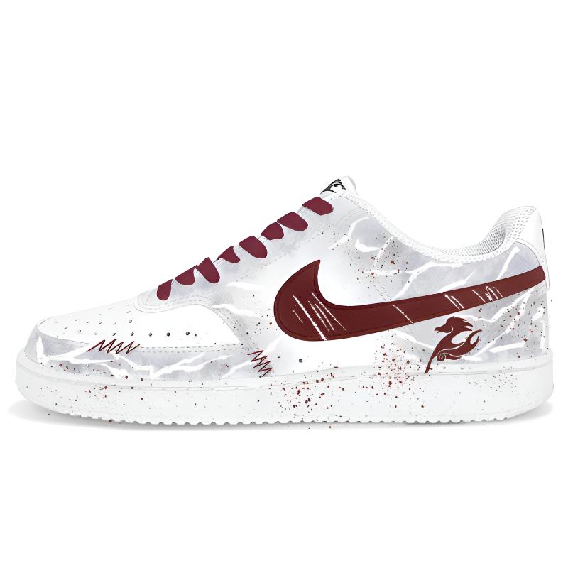 Nike Court Vision Low Jieji Bu Yun Shopping Bag Low top Skateboard Shoes Unisex Бордовый — фото 3