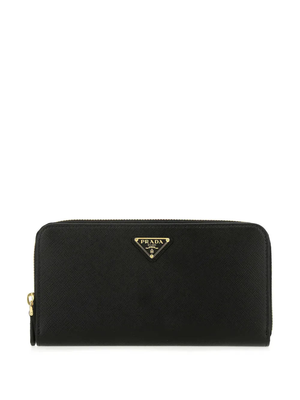 

Большой кошелек с круговой молнией Prada, черный