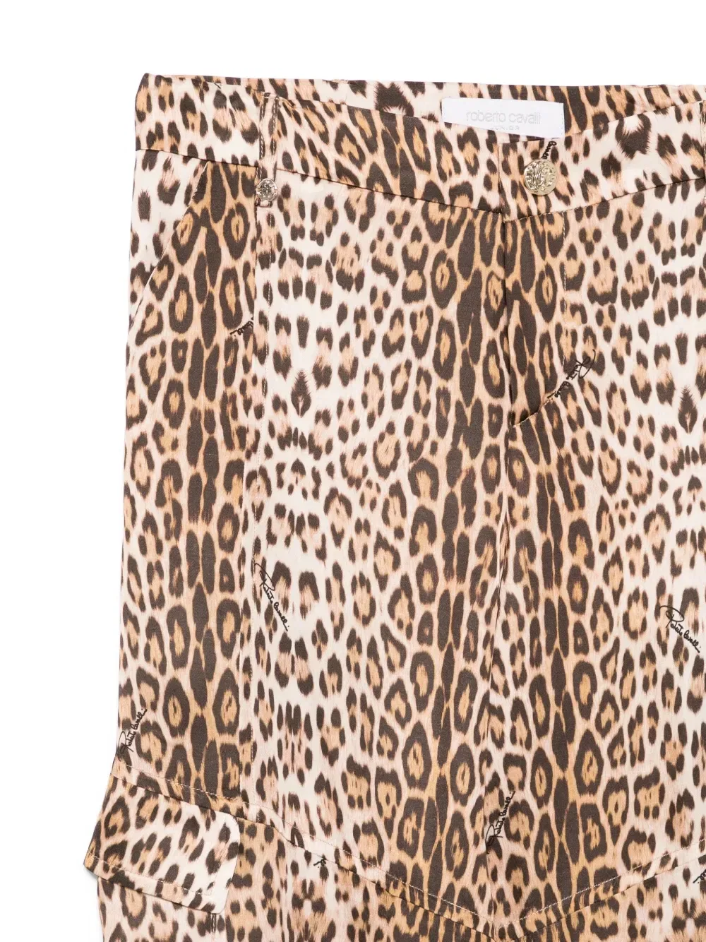 Брюки карго с леопардовым принтом Roberto Cavalli Junior, бежевый — фото 3