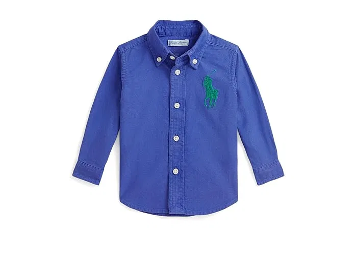 Рубашка оксфордская Big Pony для мальчиков Polo Ralph Lauren Kids, Iris Blue
