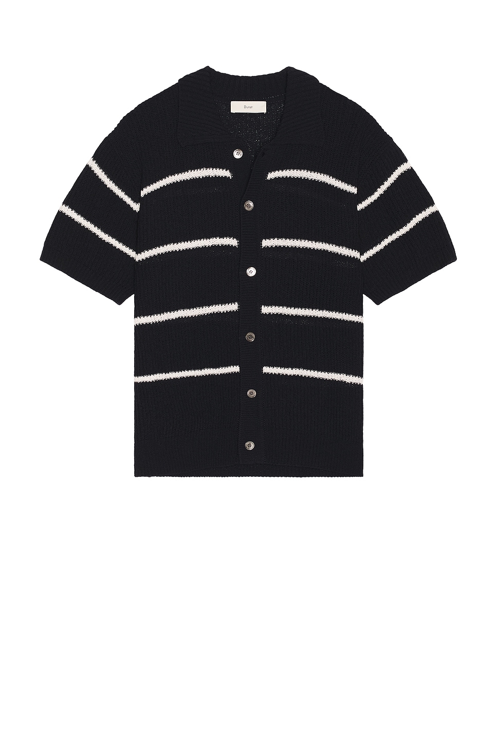 

Кардиган с воротником и открытой машинной вязкой Dunst, navy & cream
