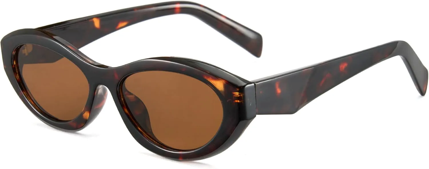 

Солнцезащитные очки Cyxus Retro Cat Eye для мужчин и женщин в винтажном стиле 90-х годов, защита от 99% UVA UVB-лучей, артикул 1185, 02-leopard Frame-brown Lens