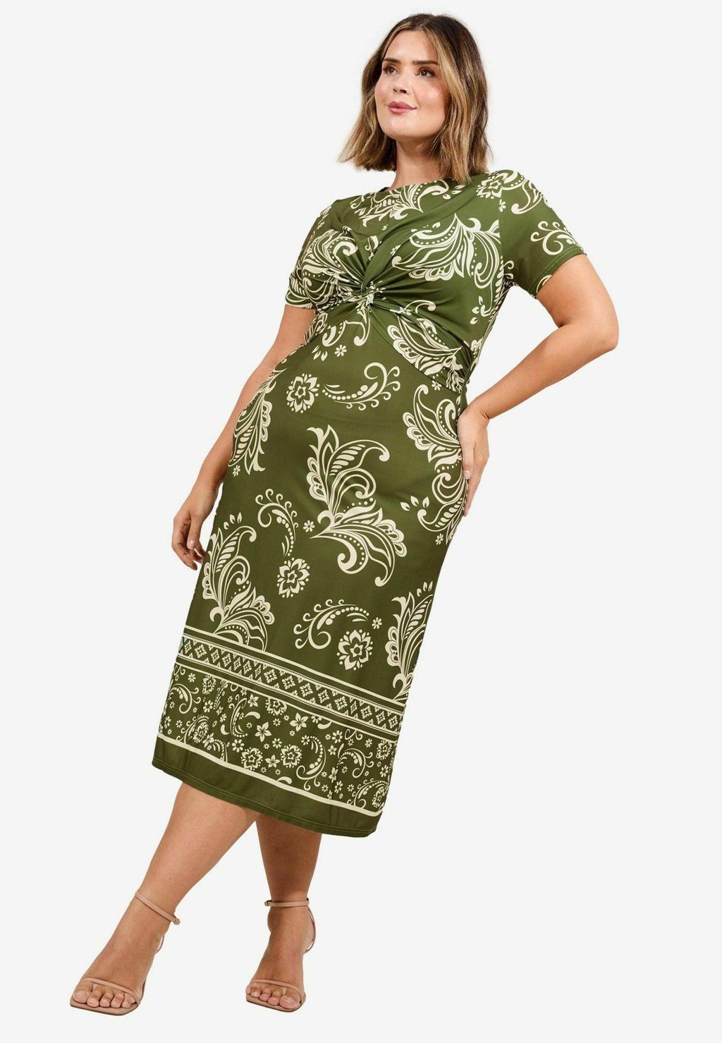 

Платье из джерси PLUS SIZE FIT MIXED UNDERBUST Lipsy, зеленый