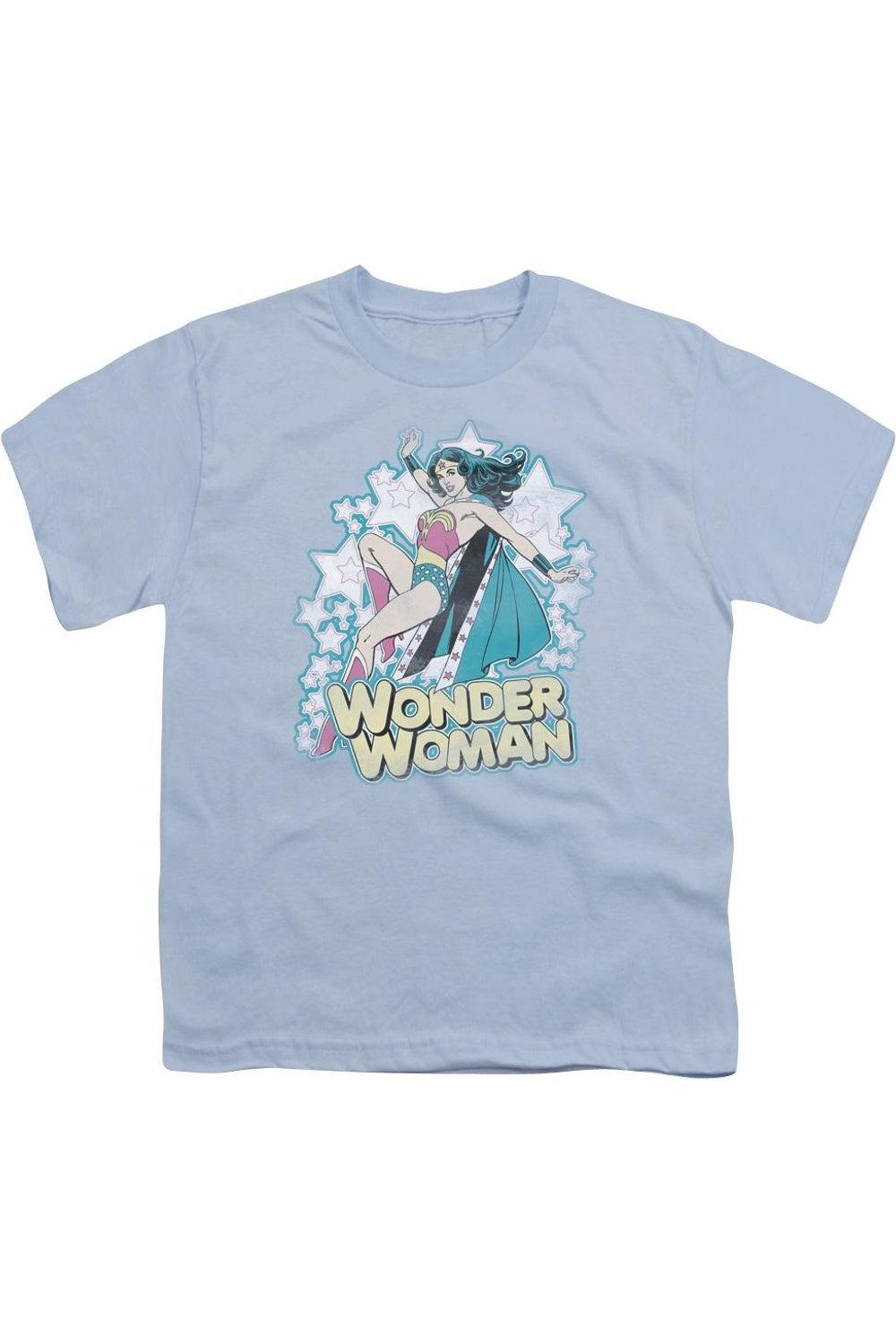 

Футболка с коротким рукавом DC Comics "Я - Чудо-женщина" для детей Gildan, светло-голубой