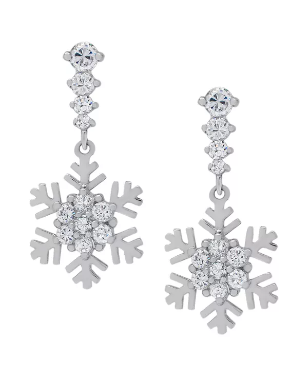 

Серьги-Подвески в форме снежинки из кубического циркония Macy'S, silver