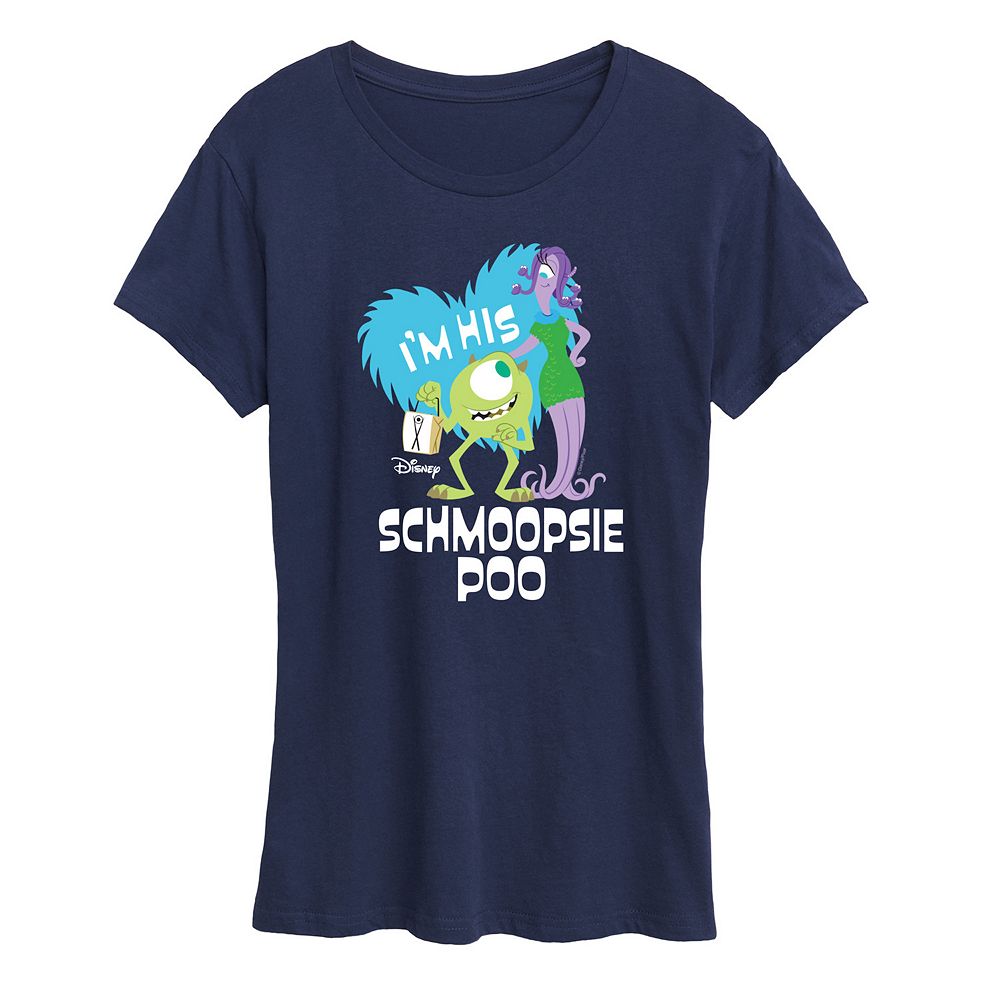 

Женская футболка с рисунком Schmoopsie Poo Disney/Pixar's Monsters Inc. Licensed Character, темно-синий