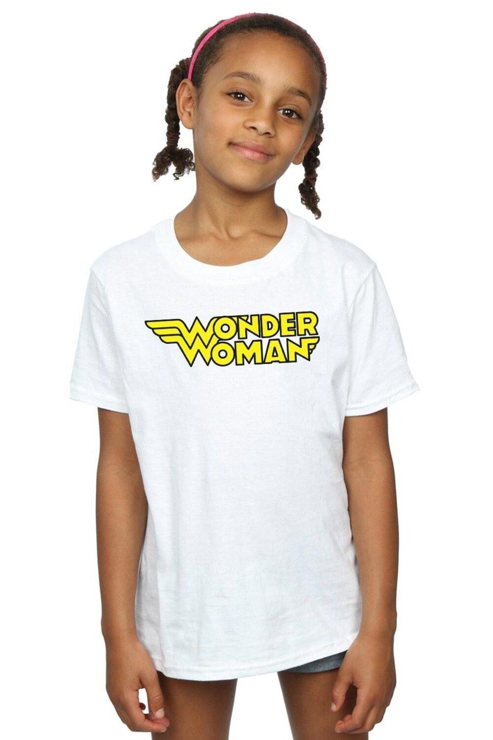

Хлопковая футболка с крылатым логотипом Wonder Woman DC Comics, белый