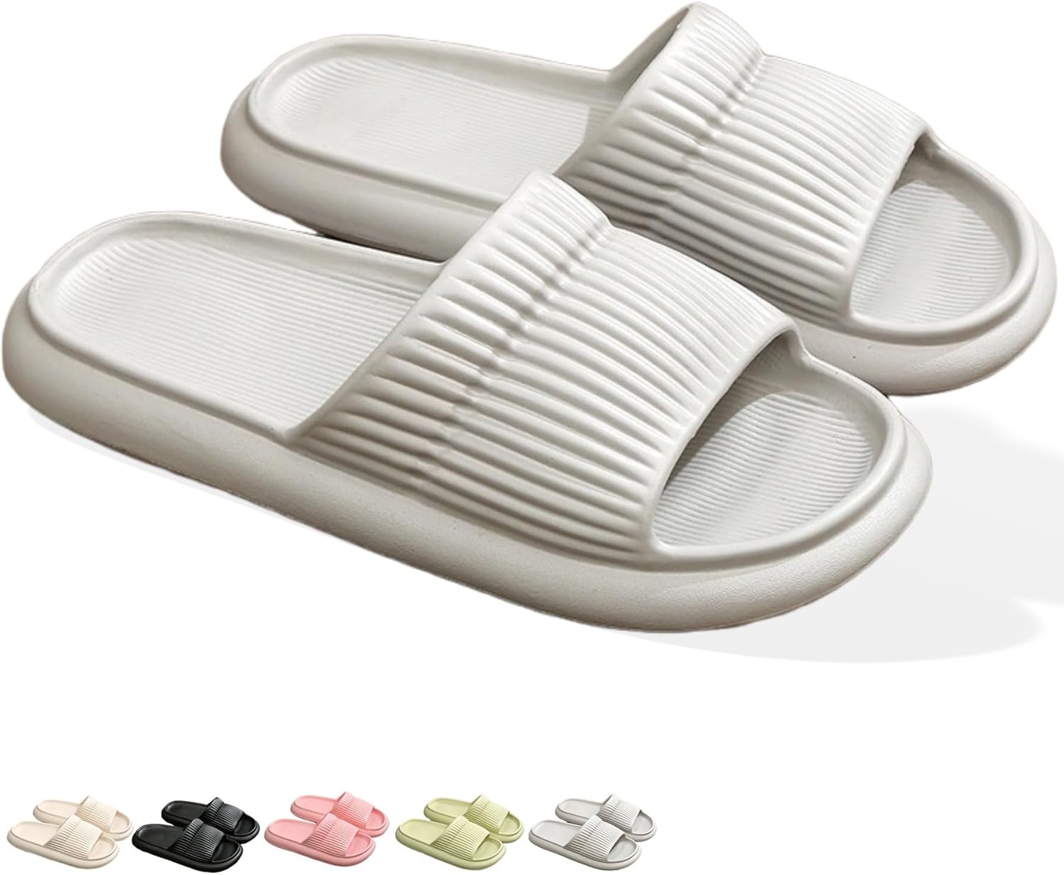 

Тапочки Cloud Slides для женщин и мужчин. Мягкие, удобные, расслабляющие тапочки Cloud Slips с нескользящей толстой подошвой. Легко чистятся, подходят для душа, летнего плавания, пляжа, дома и на улице Iwhgrmp, серый