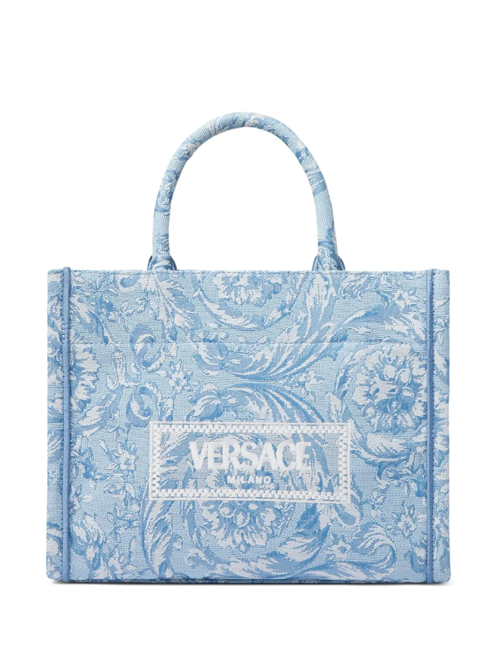 

Маленькая сумка-тоут Barocco Athena VERSACE, синий