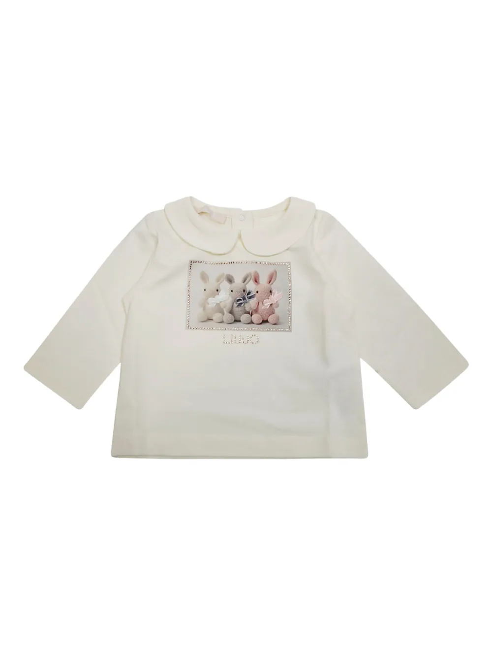 

Футболка с заклепками и принтом Liu Jo Kids, белый