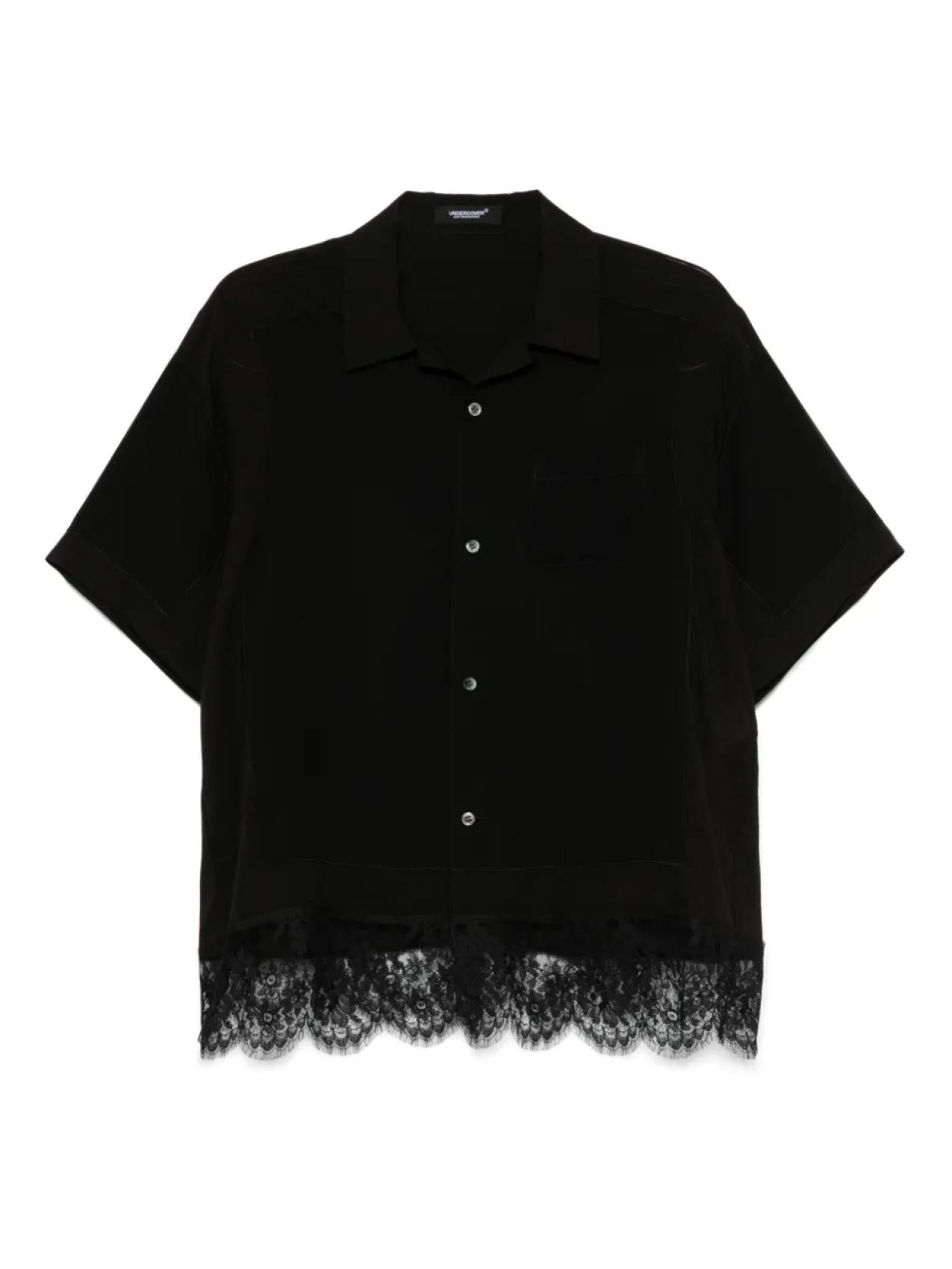 

Рубашка с цветочным кружевом Undercover, черный
