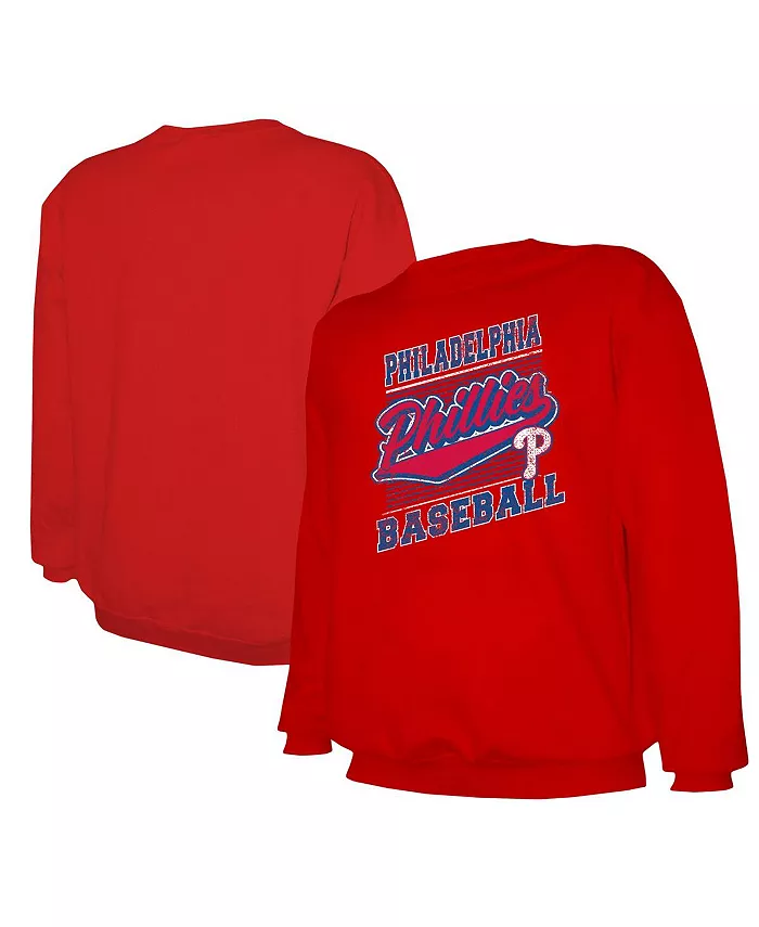 

Мужской легкий свитшот Philadelphia Phillies красного цвета Stitches