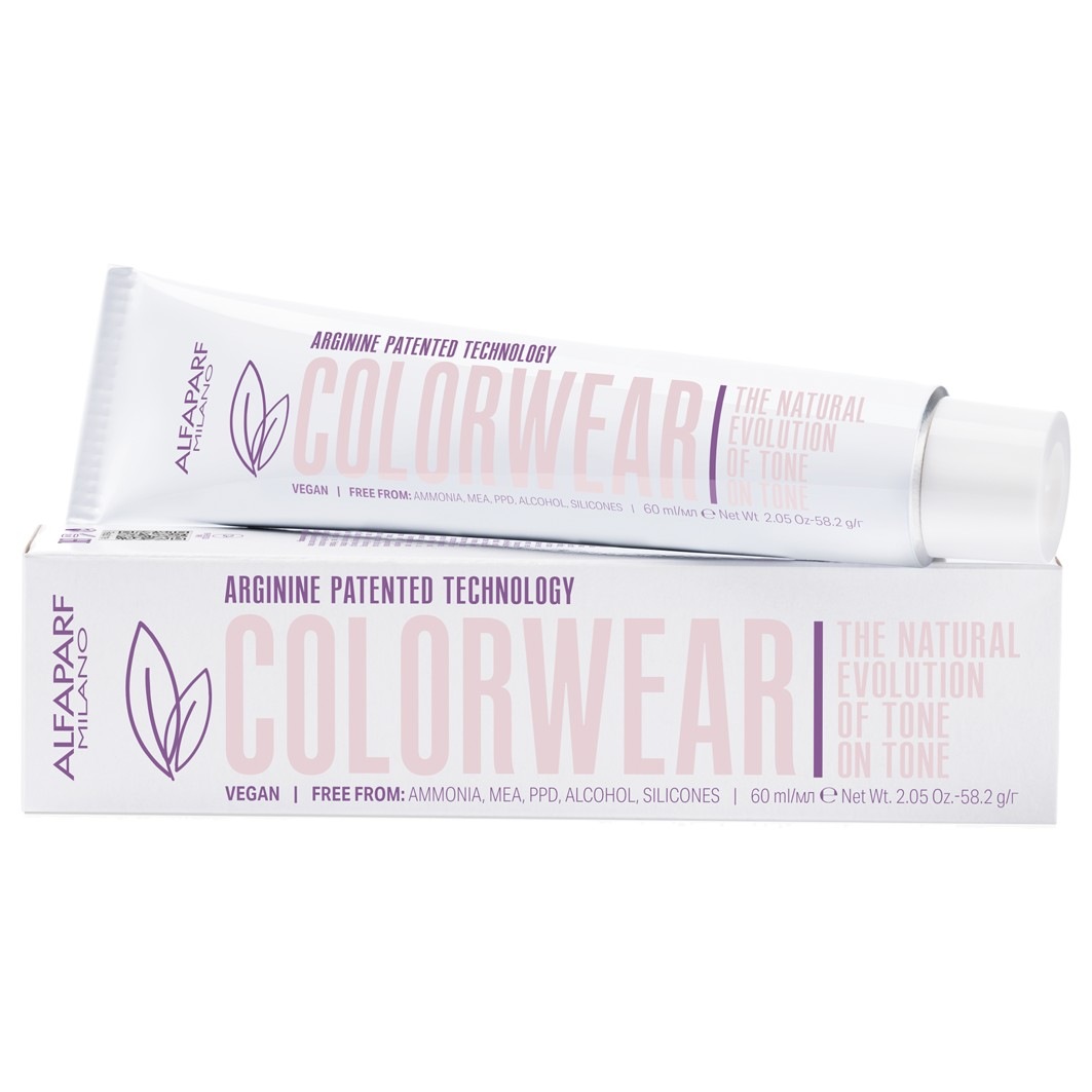 Краска для волос color wear Alfaparf Milano, 7.12 - mittelblond asch-violett, объем 60 мл — фото 2