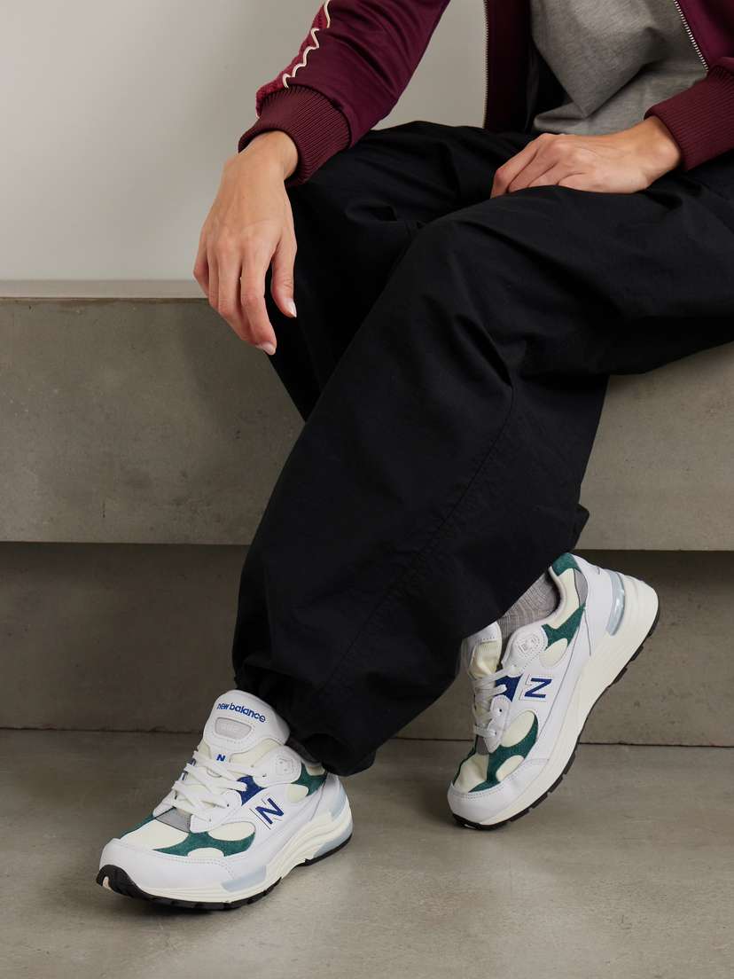 992 кроссовки из кожи, сетки и замши New Balance, белый — фото 2