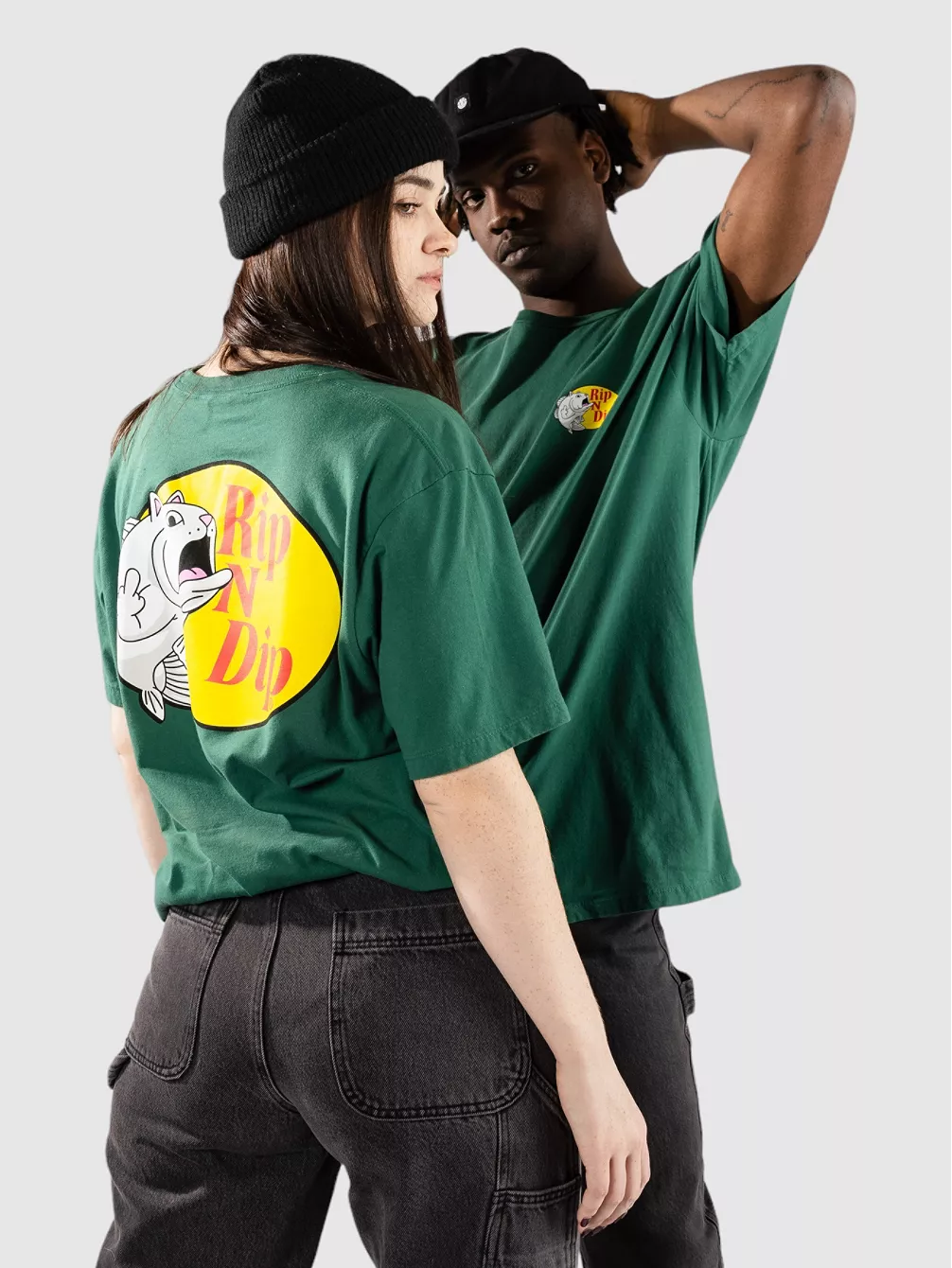 

Футболка с изображением сома Ripndip, зеленый