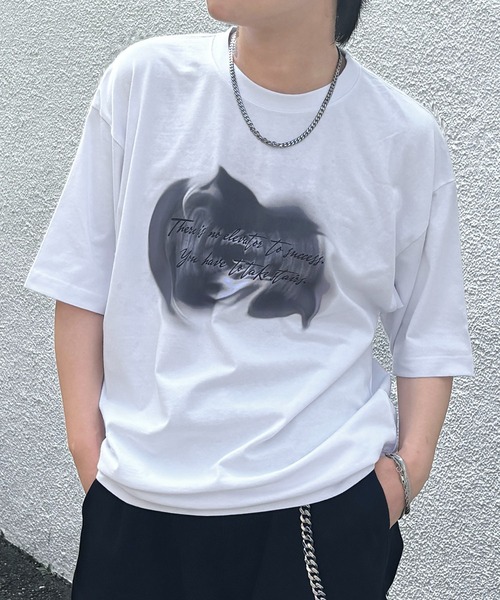 

Футболка с коротким рукавом, оверсайз, с графическим принтом, унисекс ILL'S, белый