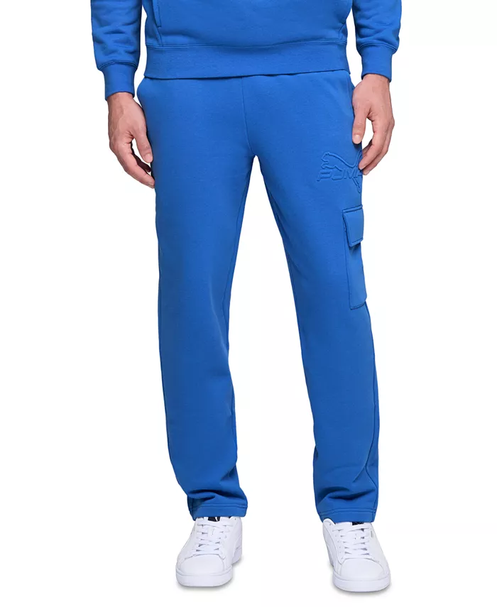 

Мужские флисовые брюки-карго ESS Regular-Fit с тисненым логотипом Puma, синий