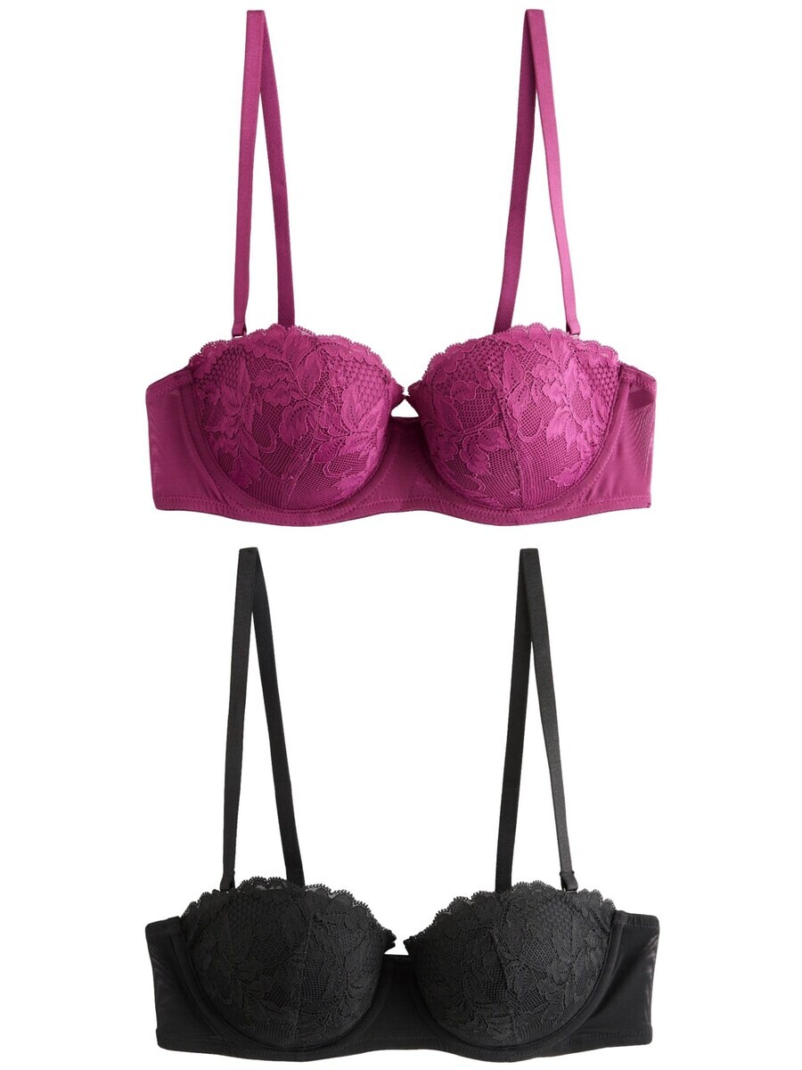 

Бюстгальтер на косточках Next Balconette Bra, цвет purple/black