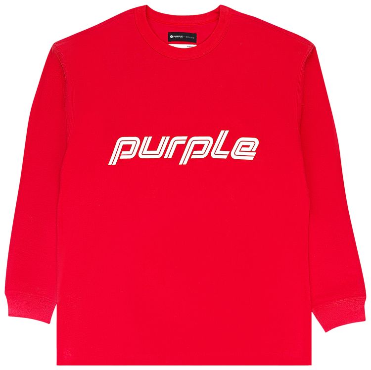 

Футболка PURPLE BRAND Textured Jersey Long-Sleeve Tee 'Red', красный