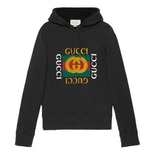 

Толстовка GUCCI Vintage Crew Popover Hoody 'Black', черный