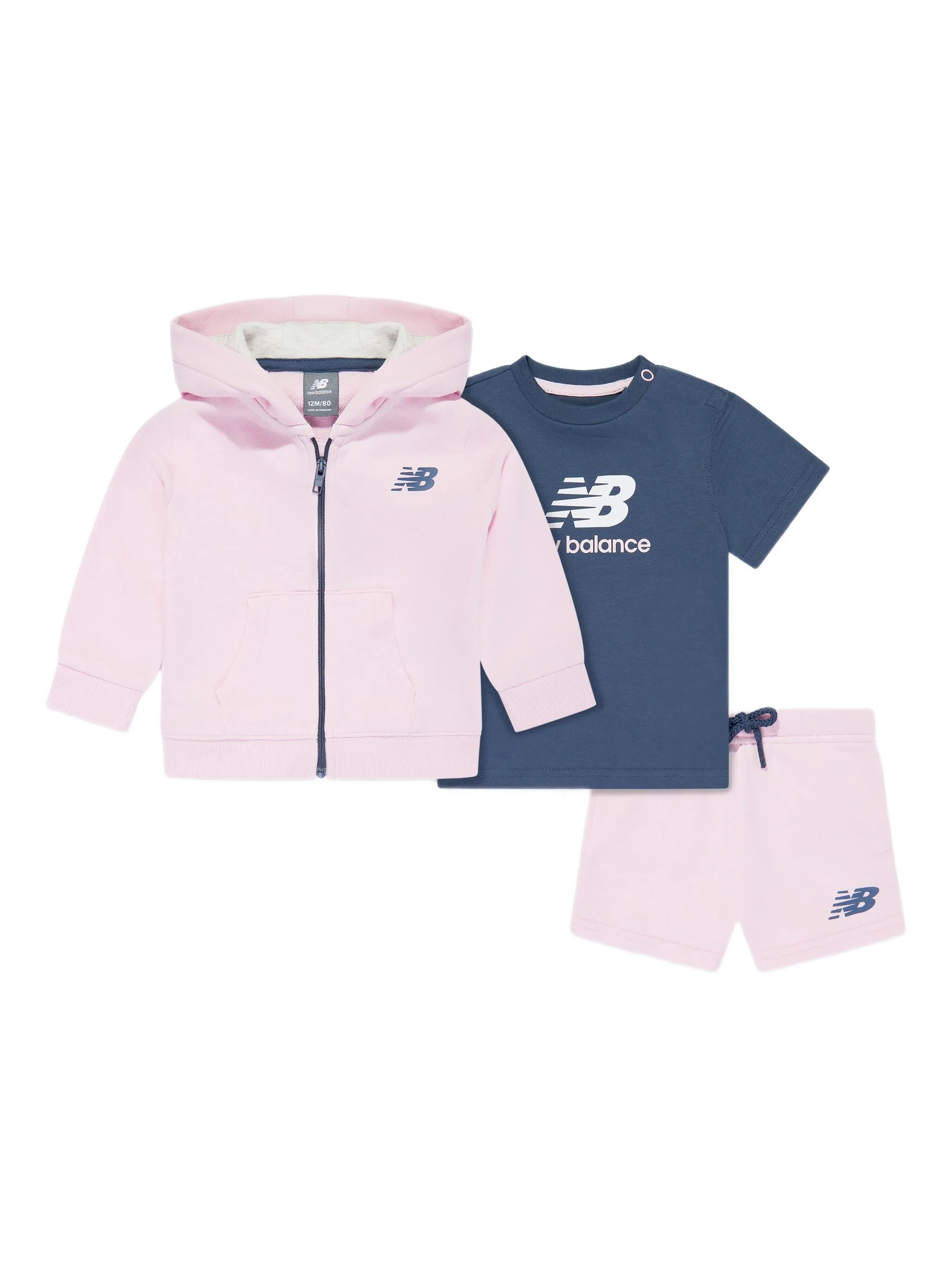 

Комплект из футболки и шортов с логотипом New Balance Kids, синий