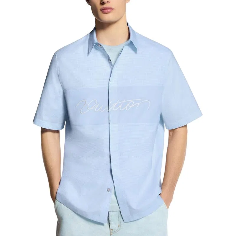 Рубашка мужская Blue Lapel Moderate LOUIS VUITTON — фото 3