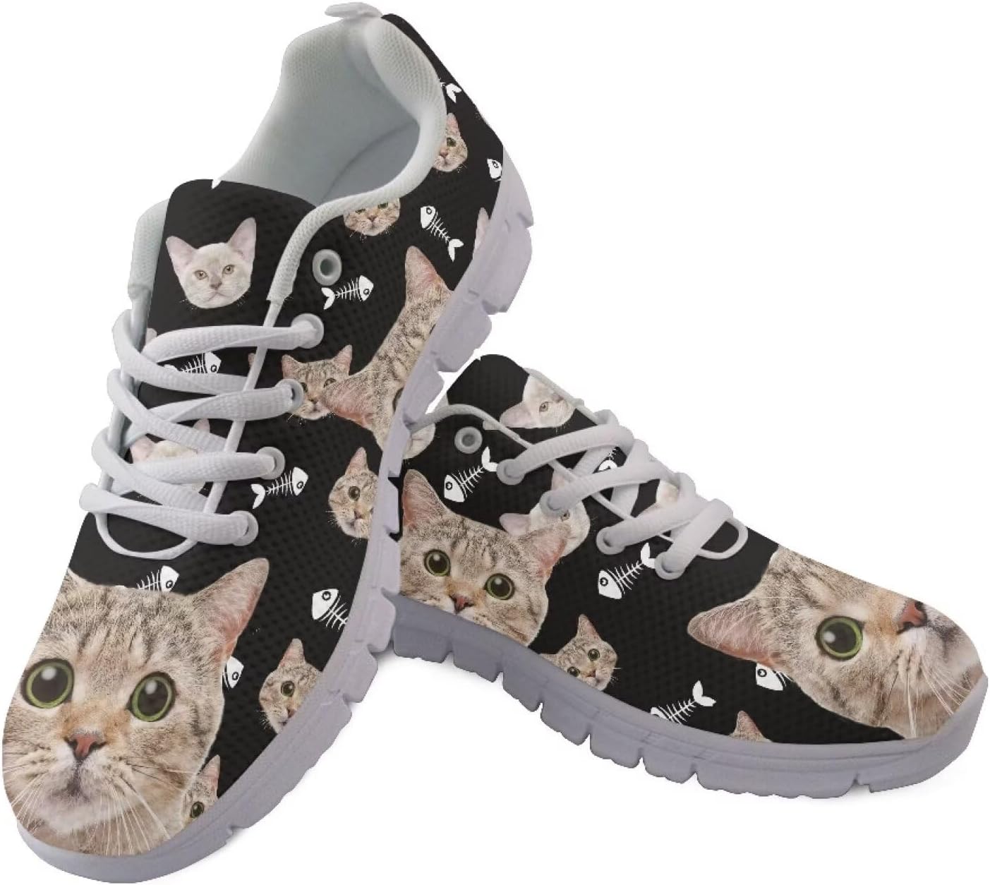 

Мужские модные кроссовки AmzPrint с белой подошвой, беговые и теннисные, легкие повседневные кроссовки для ходьбы, размеры 6.5-13.5