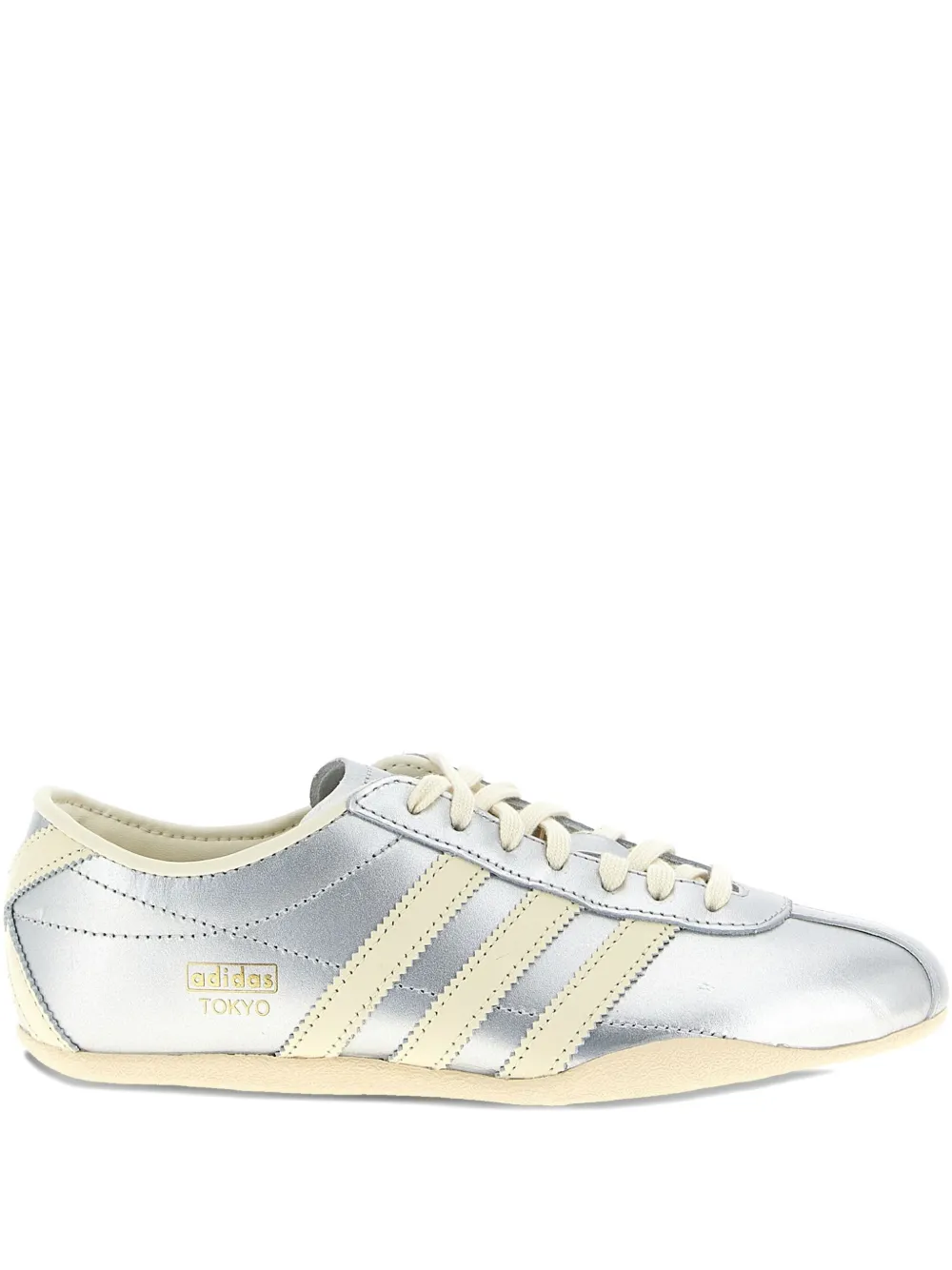 Кожаные кроссовки Tokyo с тремя полосками adidas, серый