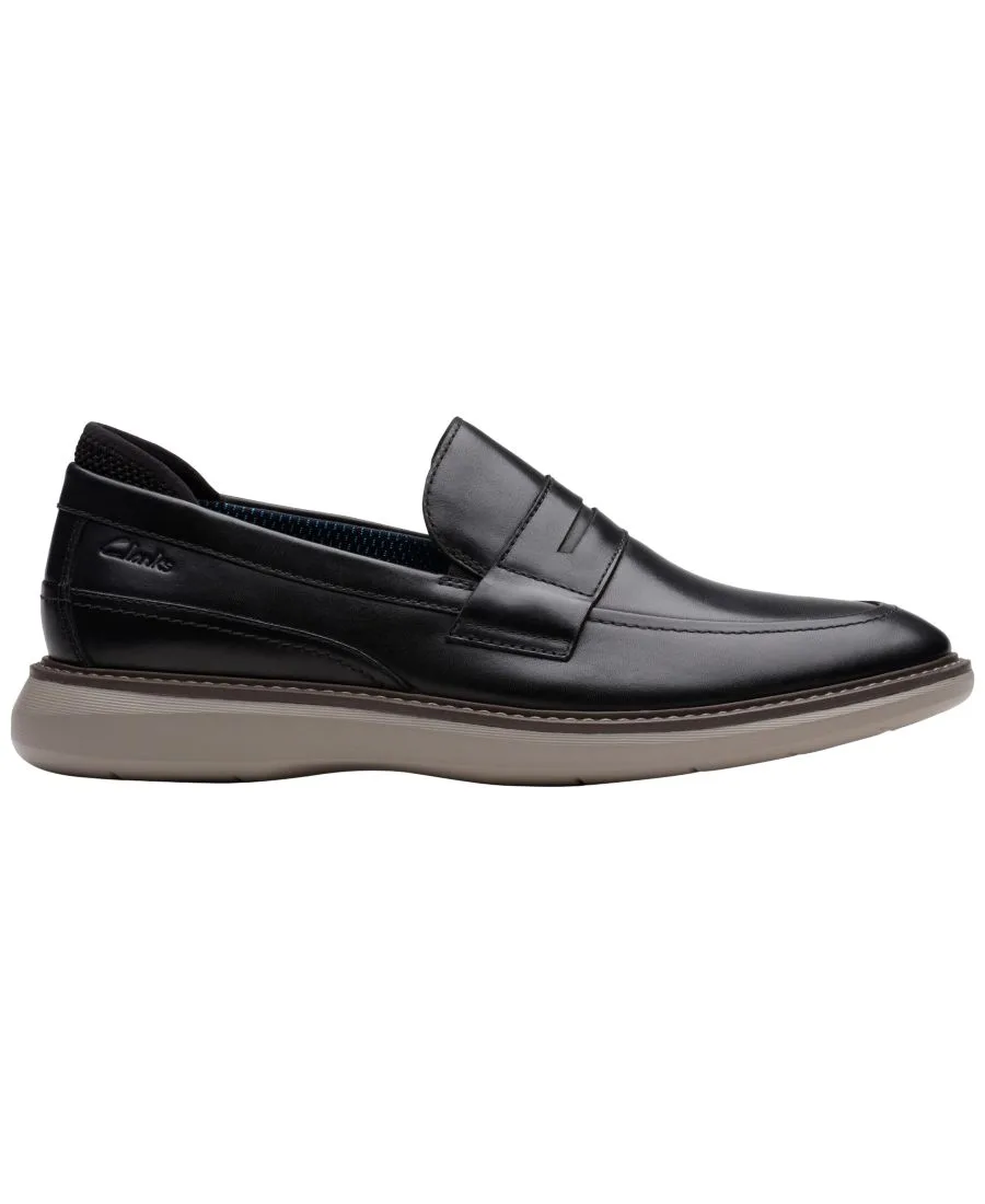 Мужские лоферы без шнурков Clarks, черный — фото 2