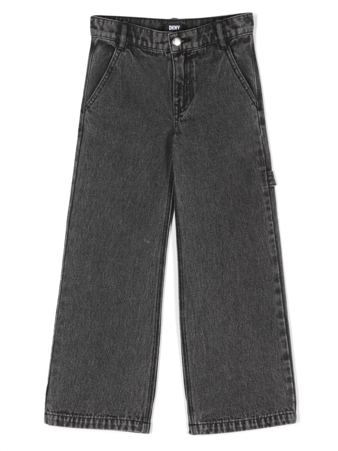 

DKNY прямые джинсы с нашивкой-логотипом, черный