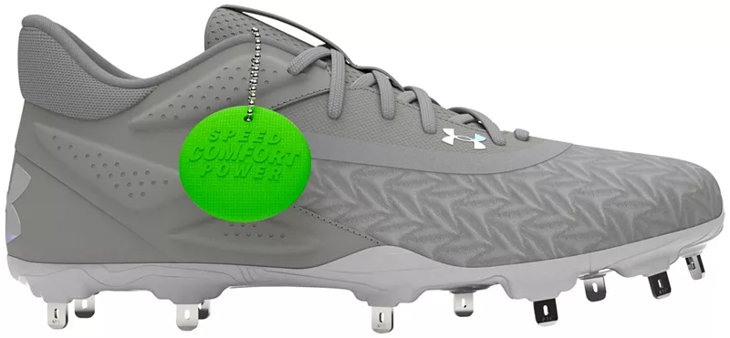 

Мужские металлические бейсбольные бутсы Under Armour Yard MT 3.0, серый/белый