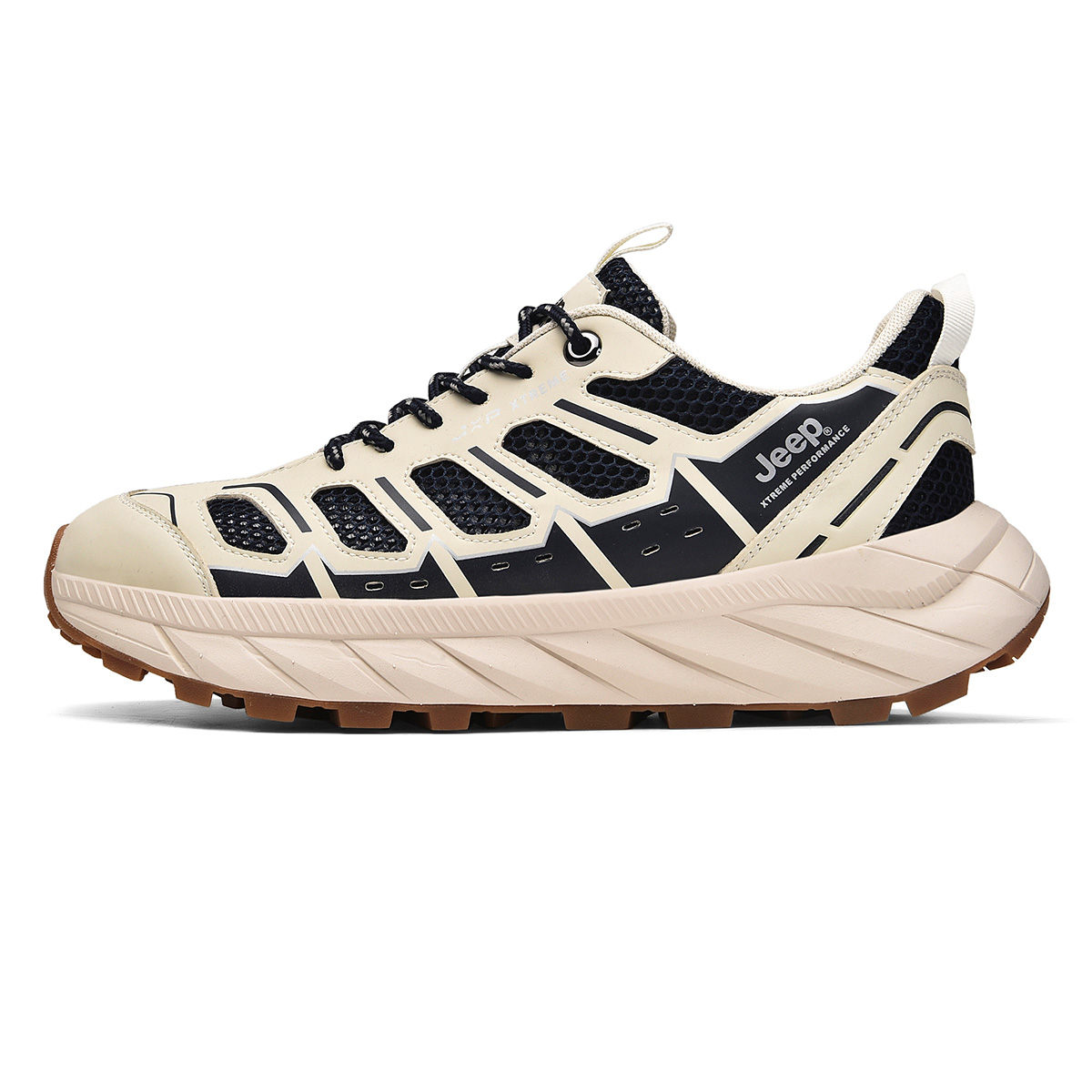 

Jeep Низкие походные туфли мужские черно-белые, цвет Black White