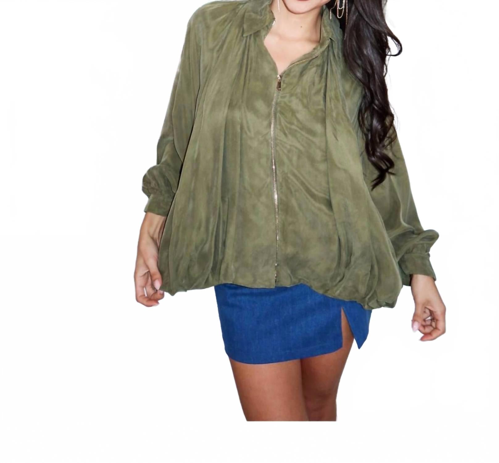 

RESET by Jane Светлая куртка на молнии, зеленая