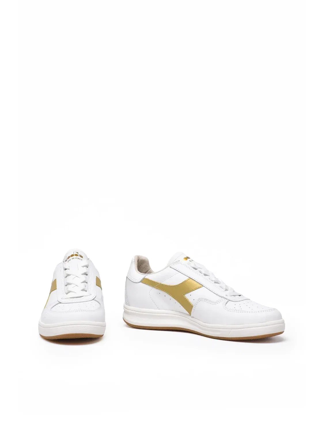 Кроссовки B.Elite из белой кожи с золотистым покрытием DIADORA HERITAGE, White — фото 2