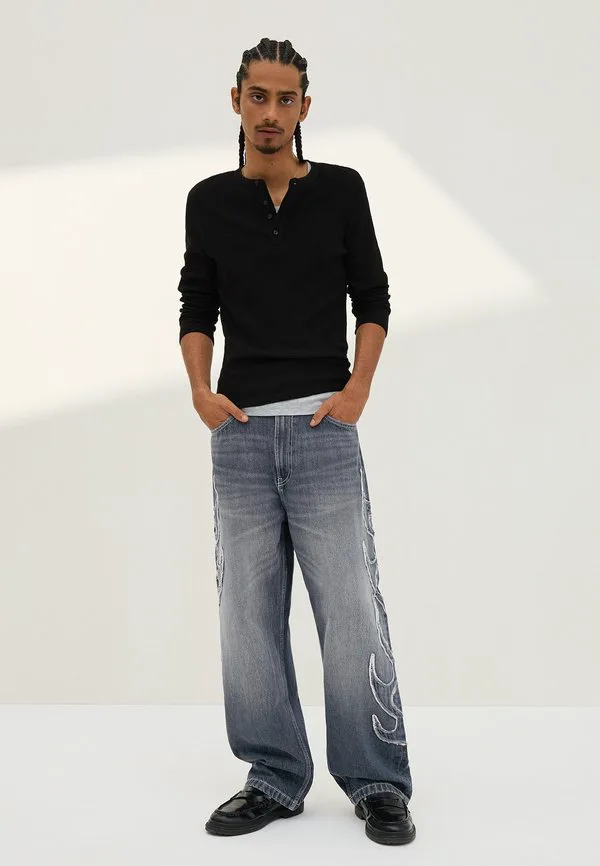 

Свободные джинсы Bershka, Dark Blue