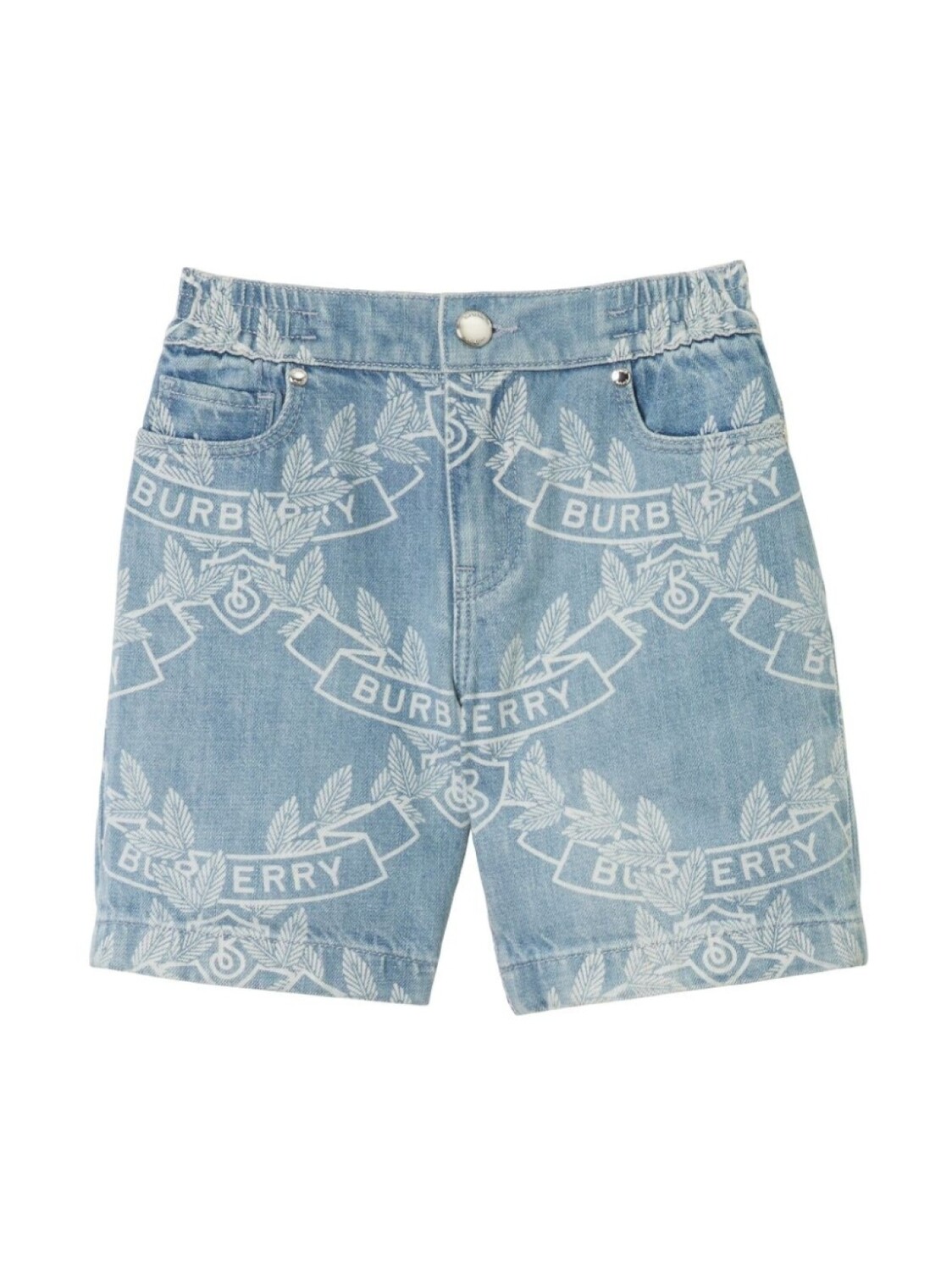 

Джинсовые шорты с принтом Oak Leaf Crest Burberry Kids, синий