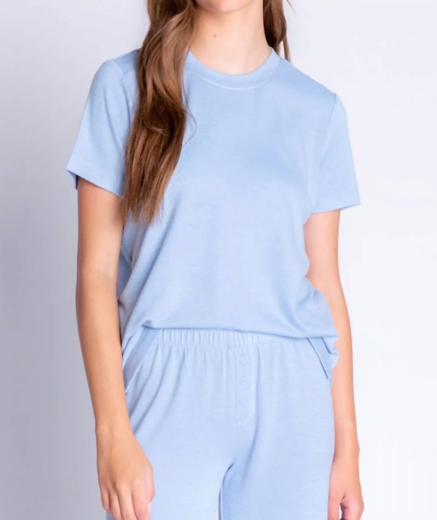 

Reloved Lounge Топ с короткими рукавами в цвете Ice Blue PJ Salvage