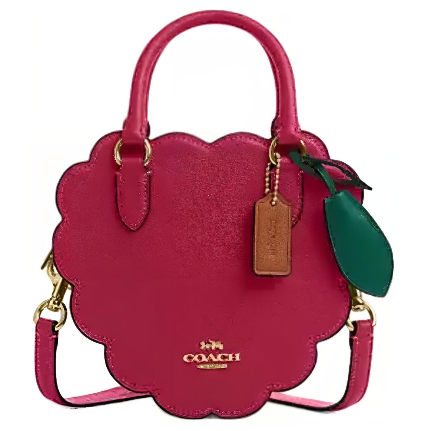 

Кожаная сумка кросс-боди Coach, фиолетовый