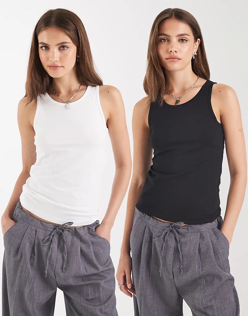 

Комплект из двух маек-борцовок JJXX черного и белого цветов