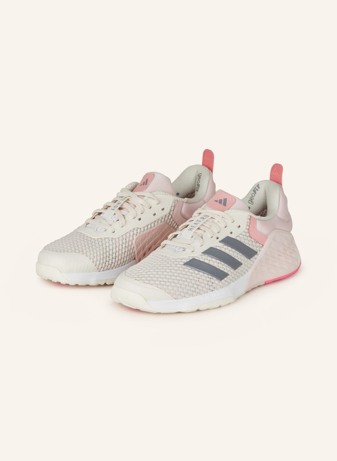 

Кроссовки для фитнеса dropset 3 adidas, цвет CREME/ROSÉ