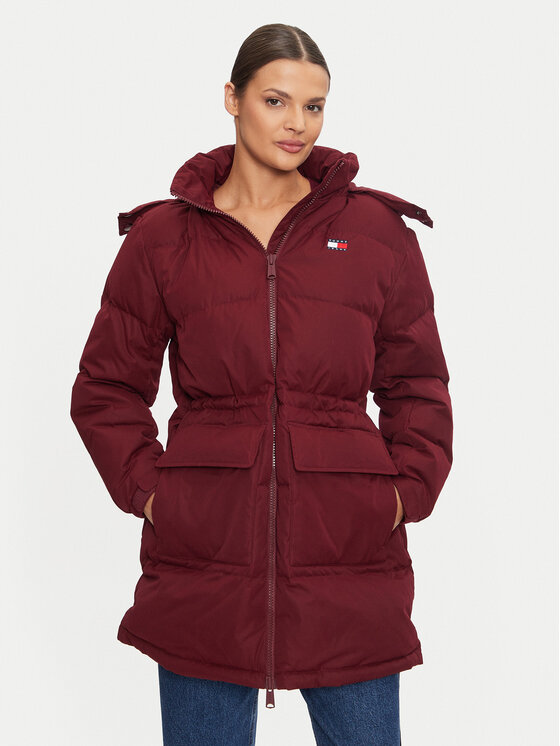 

Пуховик стандартного кроя Alaska DW0DW18821 Tommy Jeans, красный