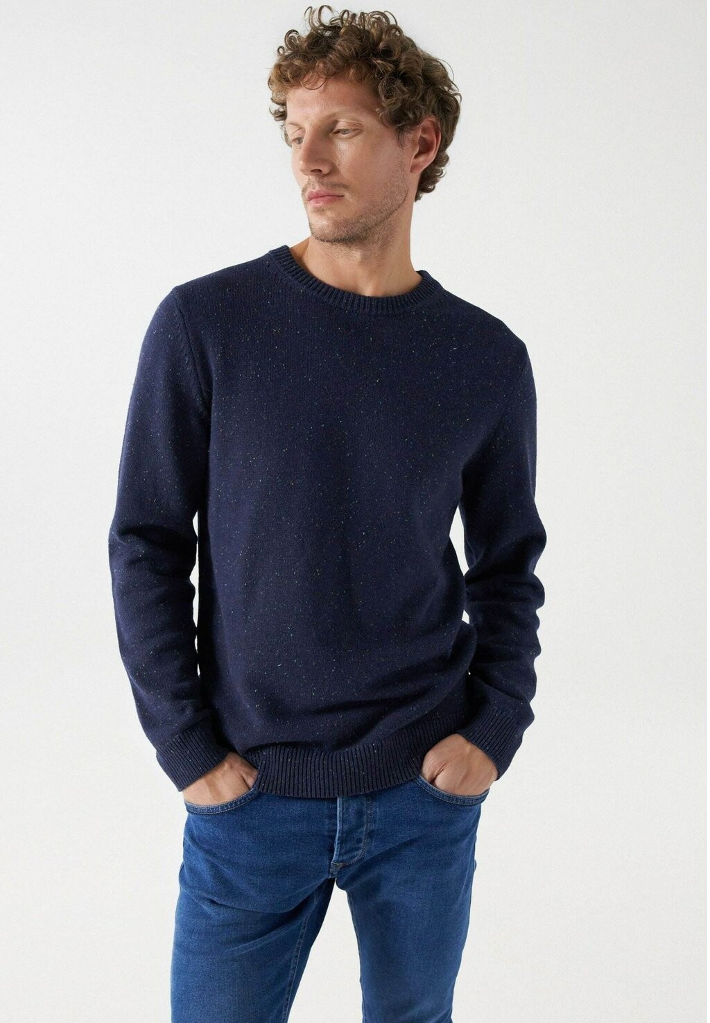 

Вязаный свитер LANGARM REGULAR Salsa Jeans, синий