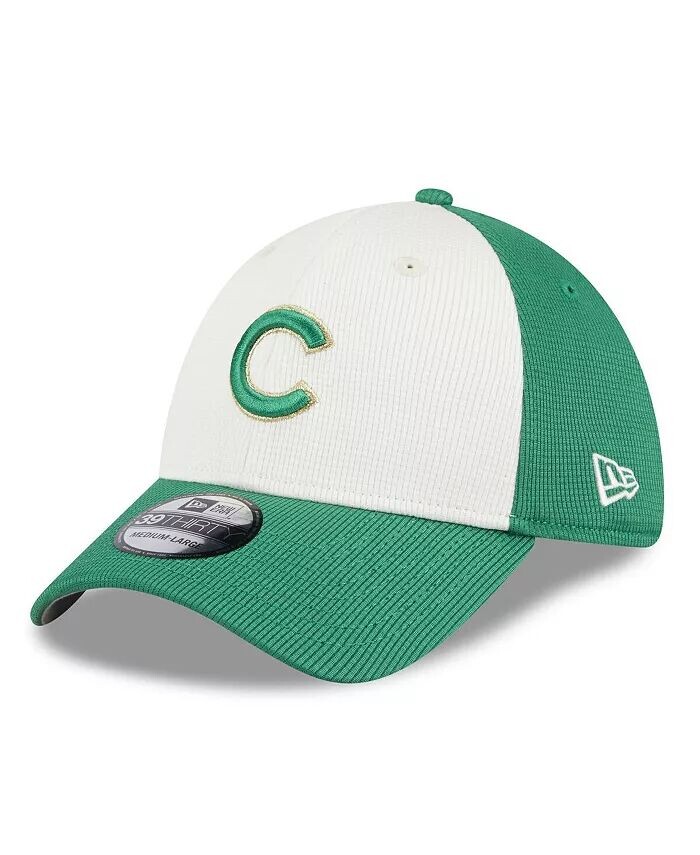 

Мужская бело-зеленая кепка с гибкой посадкой Chicago Cubs 2024 ко Дню Святого Патрика 39THIRTY New Era, белый
