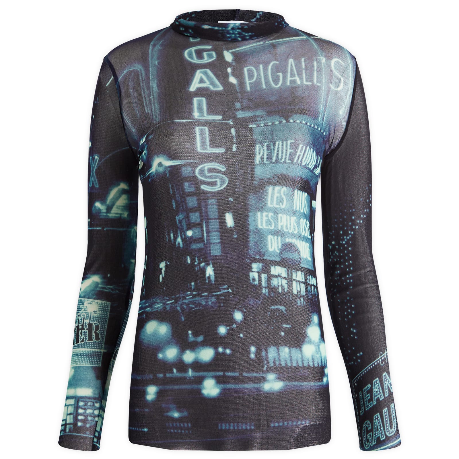 

Лонгслив Jean Paul Gaultier Pigalle Print Mesh Top, цвет Multi