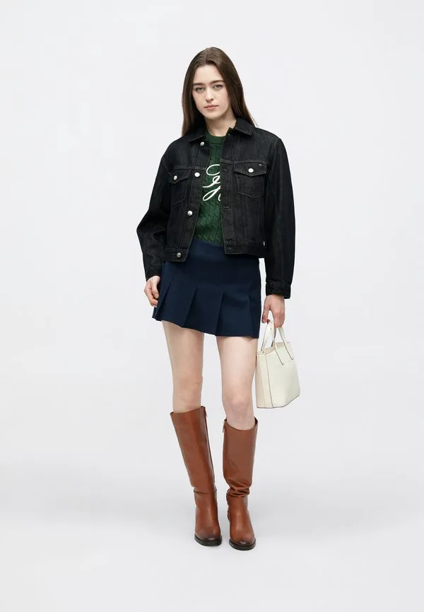 Джинсовая куртка с вышивкой флага и складками Tommy Hilfiger, Pure — фото 2