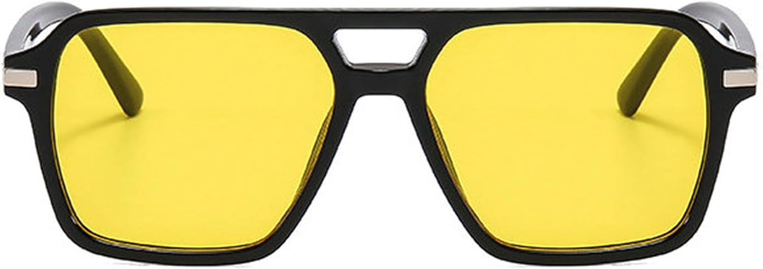 

Солнцезащитные очки Willochra Fashion Pilot Oversized для женщин, с двойной перемычкой, градиентным переходом цвета, ретро-квадратные очки, защита от ультрафиолета UV400, C7