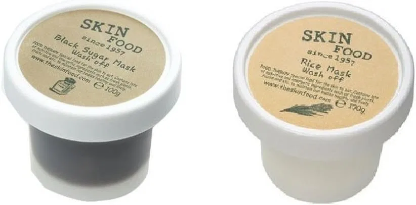 Набор Skinfood 1957 — Масок для лица: черная сахарная и рисовая, , по 100 г каждая